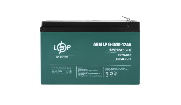 Тяговый свинцово-кислотный AGM аккумулятор LP 6-DZM-12 Ah - 581446