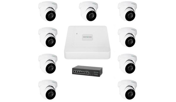 Комплект видеонаблюдения на 9 камер GV-IP-K-W77/09 5MP