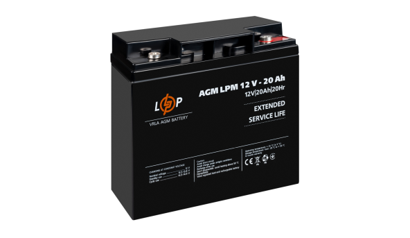 Аккумулятор AGM LPM 12V - 20 Ah под болт М5 - 581570