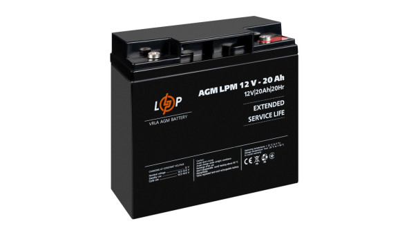 Аккумулятор AGM LPM 12V - 20 Ah под болт М5 - 581570