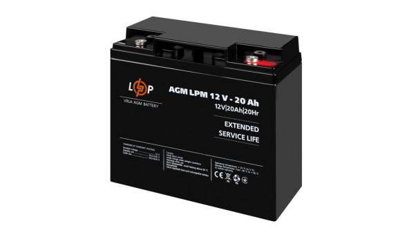 Аккумулятор AGM LPM 12V - 20 Ah под болт М5 - 581570