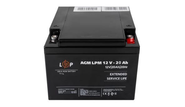 Аккумулятор AGM LPM 12V - 20 Ah под болт М5 - 581570