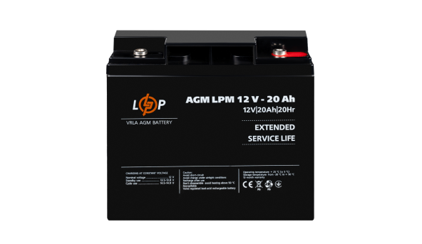 Аккумулятор AGM LPM 12V - 20 Ah под болт М5 - 581570