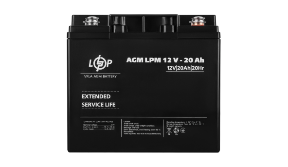 Аккумулятор AGM LPM 12V - 20 Ah под болт М5