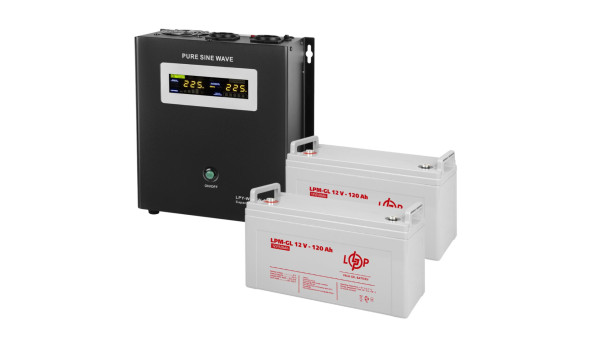 Комплект резервного живлення LP (LogicPower) ДБЖ + гелева батарея (UPS W1500 + АКБ GL 3300W)