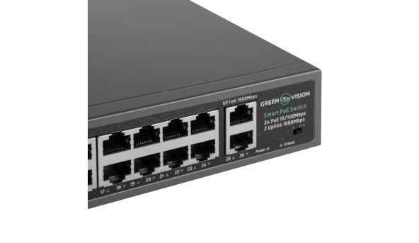 Комутатор мережевий POE GV-017-D-24+2PG - 581730
