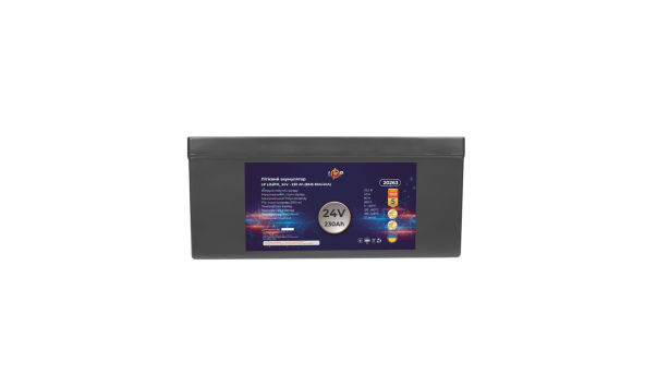 Акумулятор LP LiFePO4 24V (25,6V) - 230 Ah (5888Wh) (BMS 80A/40A) пластик - 581803