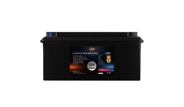 Акумулятор LP LiFePO4 12V (12,8V) - 230 Ah (2944Wh) (BMS 80A/40A) пластик - 582018