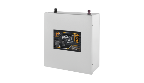 Аккумулятор LP LiFePO4 25,6V - 120 Ah (3072Wh) (BMS 80A/40А) металл для ИБП - 582047