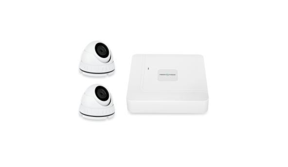 Комплект видеонаблюдения уличный на 2 антивандальные камеры GV-K-W63/02 2MP (Lite)