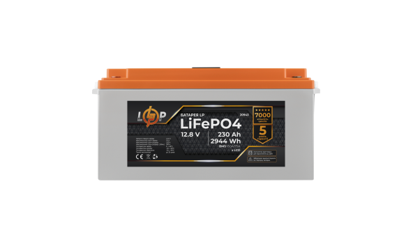 Аккумулятор LP LiFePO4 для ИБП LCD 12V (12,8V) - 230 Ah (2944Wh) (BMS 150A/75A) пластик - 582095