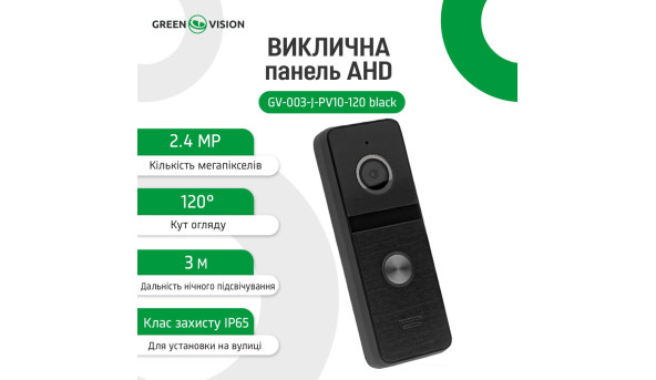 Вызывная панель AHD GV-003-J-PV10-120 black - 582303