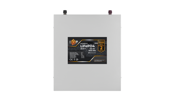 Акумулятор LP LiFePO4 25,6V - 120 Ah (3072Wh) (BMS 80A/40А) метал