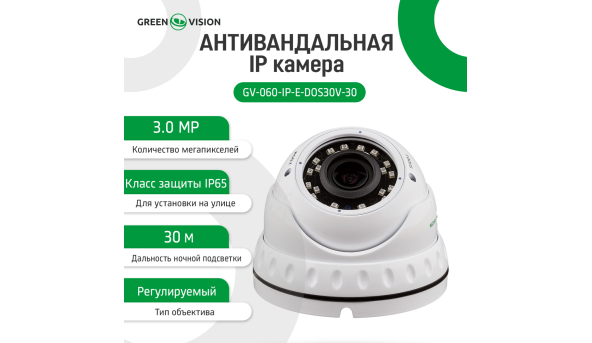Антивандальная IP камера GV-060-IP-E-DOS30V-30 - 582345