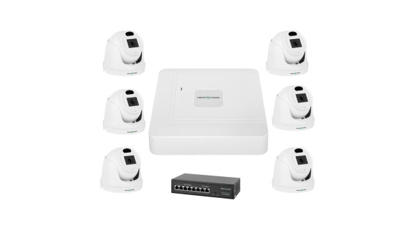 Комплект відеоспостереження на 6 камер GV-IP-K-W71/06 3MP