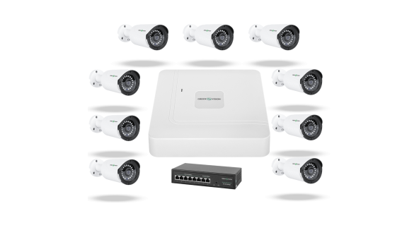 Комплект видеонаблюдения на 9 камер GV-IP-K-W73/09 3MP