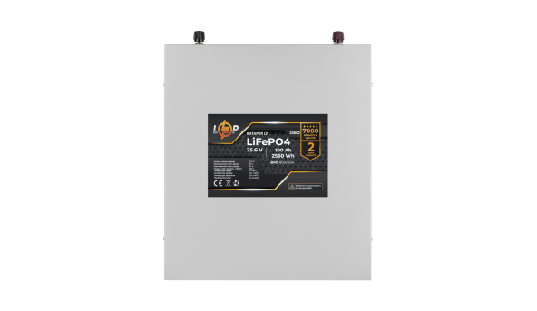 Акумулятор LP LiFePO4 25,6V - 100 Ah (2560Wh) (BMS 80A/40А) метал
