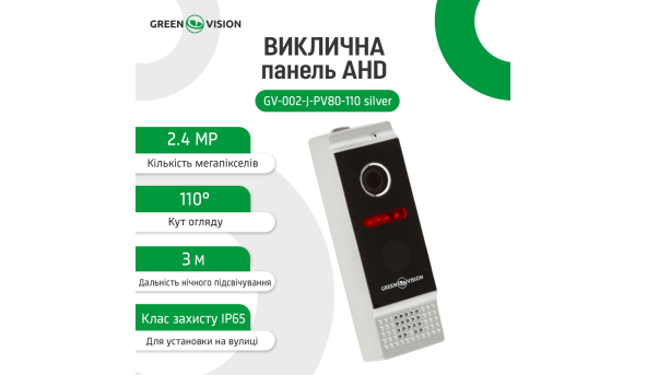 Панель виклику GV-002-J-PV80-110 silver - 582525