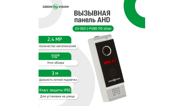 Панель виклику GV-002-J-PV80-110 silver - 582525
