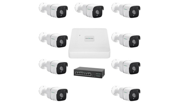 Комплект відеоспостереження на 9 камер GV-IP-K-W78/09 5MP - 582538