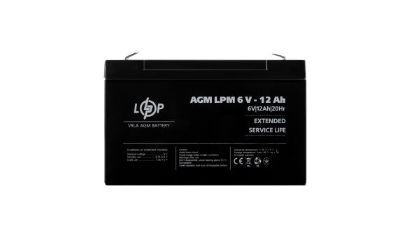 Аккумулятор AGM LPM 6V - 12 Ah