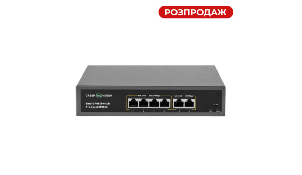 Коммутатор сетевой POE GV-006-D-04+2P