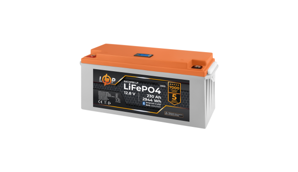 Акумулятор LP LiFePO4 12,8V - 230 Ah (2944Wh) (BMS 200A/100А) пластик LCD Smart BT - 582661
