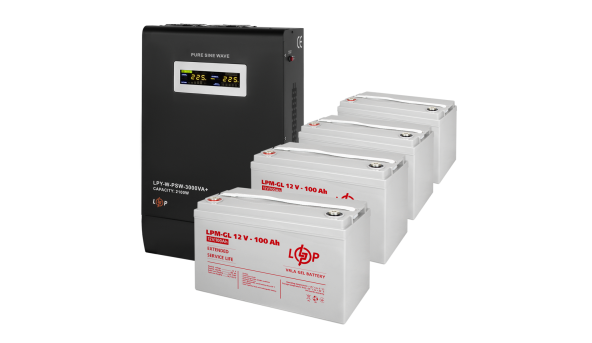 Комплект резервного питания LP (LogicPower) ИБП + гелевая батарея (UPS W3000 + АКБ GL 4800W)