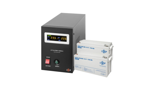 Комплект резервного живлення LP (LogicPower) ДБЖ + мультигелева батарея (UPS B1500 + АКБ MG 3600Wh)