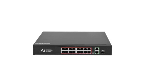 Комутатор мережевий POE GV-010-D-16+2 PG+1 SFP - 582840