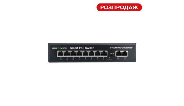 Коммутатор сетевой POE GV-008-D-08+2PG