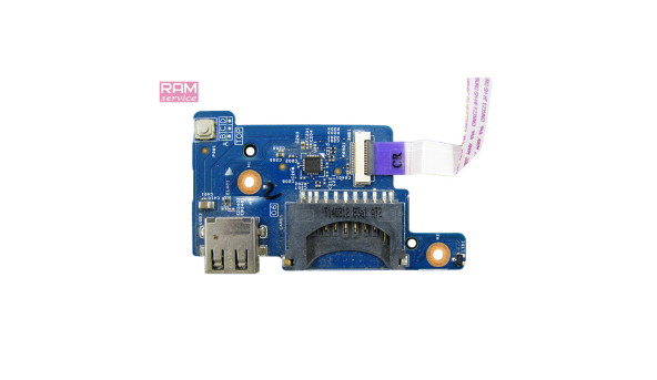 Додаткова плата, роз'єми USB, Card Reader, для ноутбука, Acer Aspire ES1-512, 15.6", 448.03709.0011, Б/В, В хорошому стані, без пошкоджень