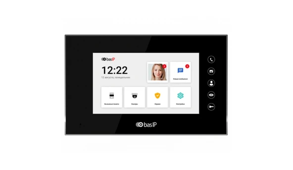 Видеодомофон BAS-IP AQ-07LL (black) (BAS-IP)