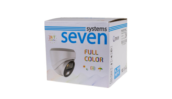IP-видеокамера 5 Мп Full Color уличная/внутренняя SEVEN IP-7215PA-FC PRO 2,8 мм