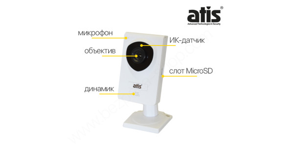 IP-видеокамера 1 Мп с Wi-Fi ATIS AI-123 для системы видеонаблюдения - 591056