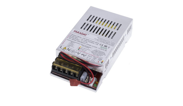 Безперебійний блок живлення Faraday Electronics 85W UPS Smart ASCH ALU під акумулятор 12-18А/г в алюмінієвому корпусі