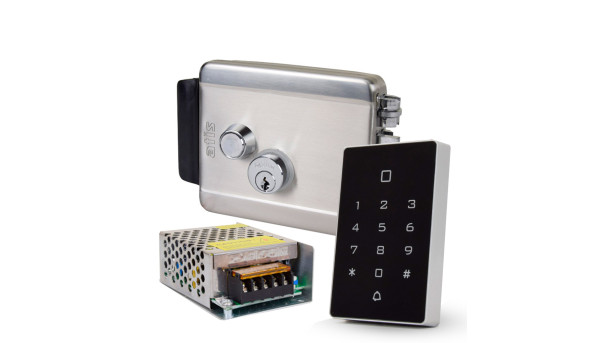 Комплект контролю доступу з кодовою клавіатурою ATIS AK-602B, блоком живлення Full Energy BGM-123Pro 12 В / 3 А, електромеханічним замком ATIS Lock SS