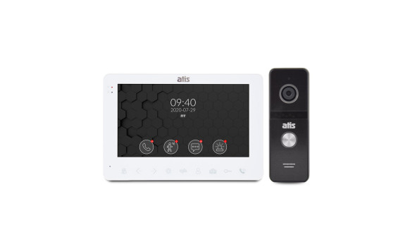 Комплект видеодомофона ATIS AD-780FHD-W Kit box: видеодомофон 7" с детектором движения и видеопанель 2 Мп