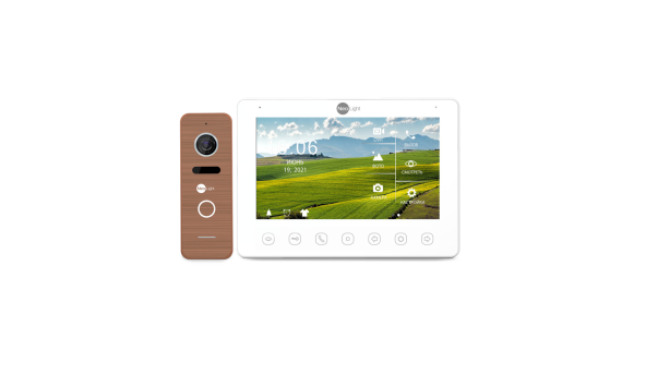 Комплект відеодомофона Neolight NeoKIT HD+ Bronze: відеодомофон 7" з детектором руху і 2 Мп відеопанель