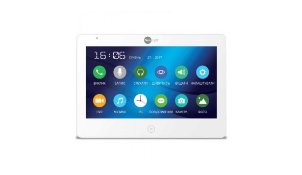 Комплект видеодомофона Neolight MEZZO HD / Solo FHD Silver: видеодомофон 10" с детектором движения и 2 Мп видеопанель - 592369