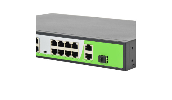PoE-коммутатор ZKTeco ZK-PoE1621N-200W с 16 портами PoE - 592400