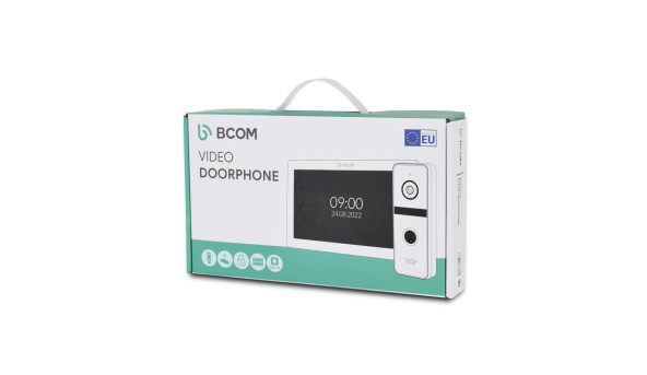 Комплект видеодомофона BCOM BD-480M Black Kit: видеодомофон 4" и видеопанель