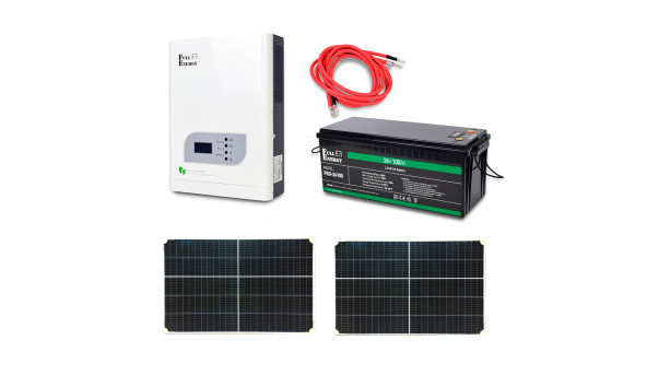 Автономная система бесперебойного питания мощностью 2.4 кВт с LiFePO4 АКБ и солнечными панелями
