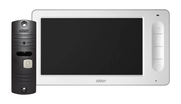 Комплект домофонный ARNY AVD-7006 (AVD-706 + AVP-05 (v.2)), White + Brown