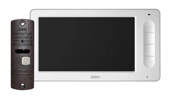 Комплект домофонный ARNY AVD-7006 (AVD-706 + AVP-05 (v.2)), White + Copper