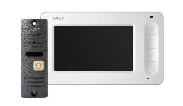 Комплект видеодомофона ARNY AVD-4005 Белый \ Серый v.2