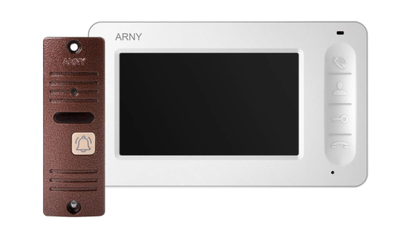 Комплект домофонный ARNY AVD-4005 (AVD-405 + AVP-05 (v.2)), White + Copper
