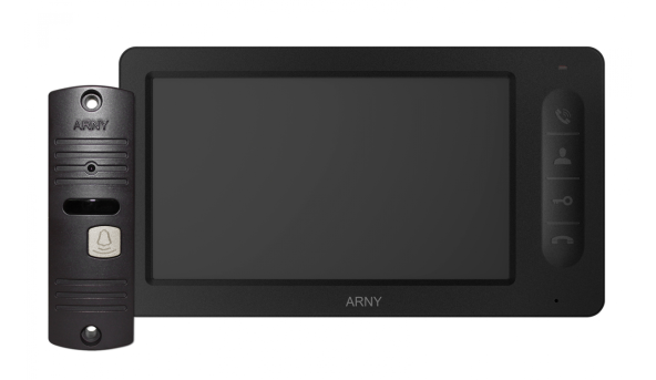 Комплект видеодомофона ARNY AVD-7005 (ver.2) Черный \ Коричневый