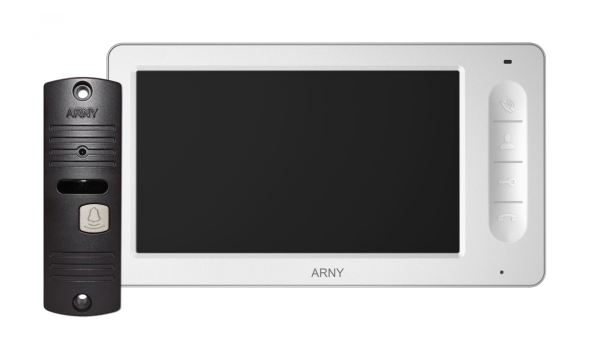 Комплект видеодомофона ARNY AVD-7005 (ver.2) Білий \ Коричневий