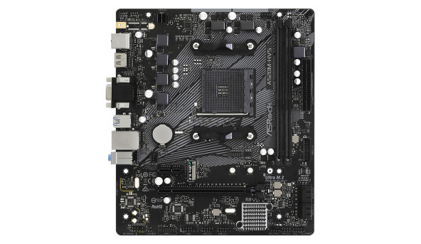 ASRock A520M-HVS (AM4/A520, 2*DDR4, PCIex16, D-Sub/HDMI, 4xSATAІІІ, M.2, GLan, 8ch, mATX) - 593635